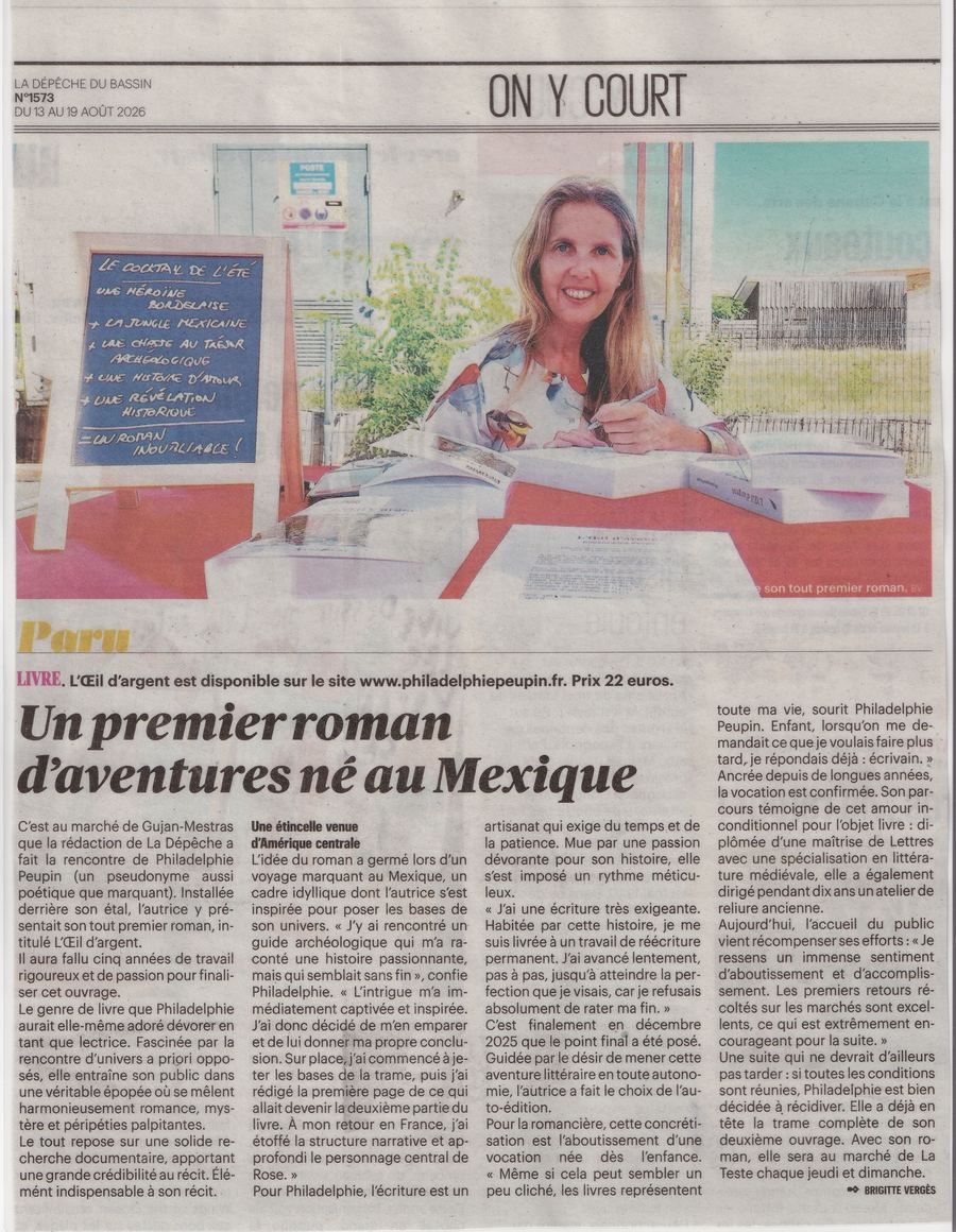 Article La Dépêche du Bassin sur L'Œil d'argent